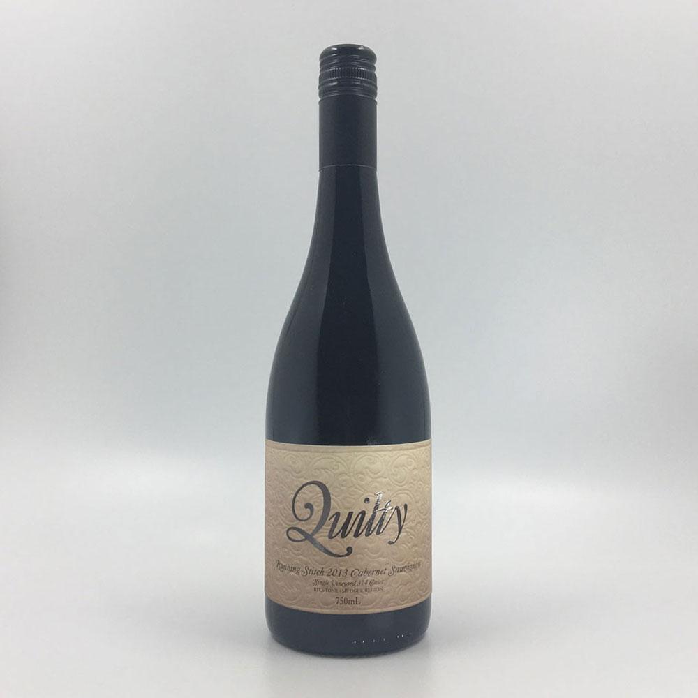 bottle of QUILTY 'Running Stitch' CABERNET SAUVIGNON 2013 Red Wine Cultivate Local