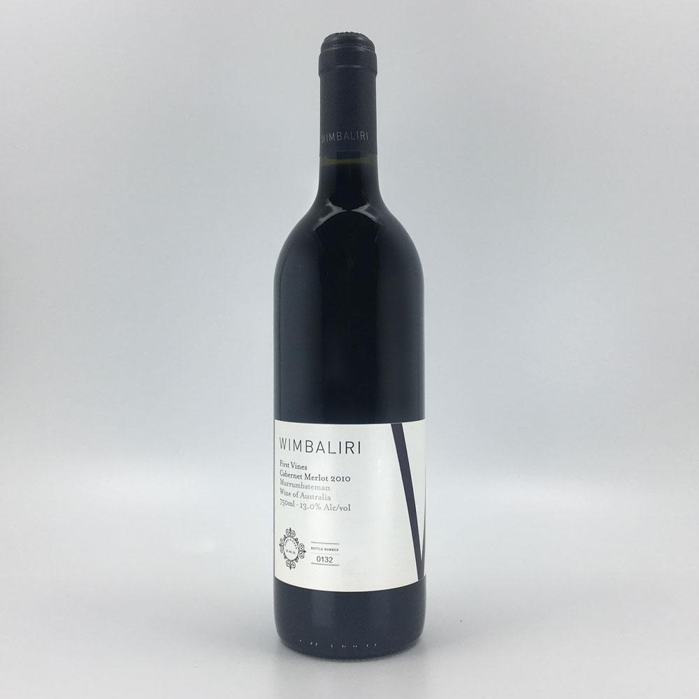 bottle of WIMBALIRI CABERNET MERLOT 2010 Red Wine Cultivate Local